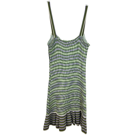 SANDRO, NWT Womens ‘Christie’ Stripe Knit Mini Dress, Vert Green Size FR 40 US 8 - Picture 7 of 14